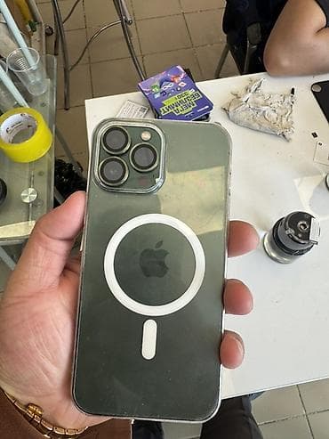 IPhone 13 Pro Max, 128 ГБ, Зеленый, Чехол, 100 %