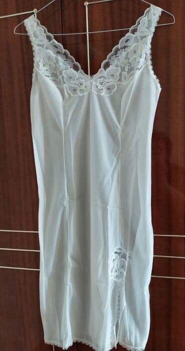 белая ночная сорочка: Пеньюар, Вискоза, Средняя модель, Германия — 7