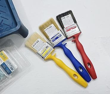 Набор плоских малярных кистей с пластиковыми ручками - Тип: кисти