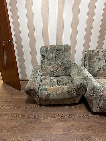 retro divan per page 40: Комплект мягкой мебели, Б/у, Самовывоз, цвет - Серый — 4