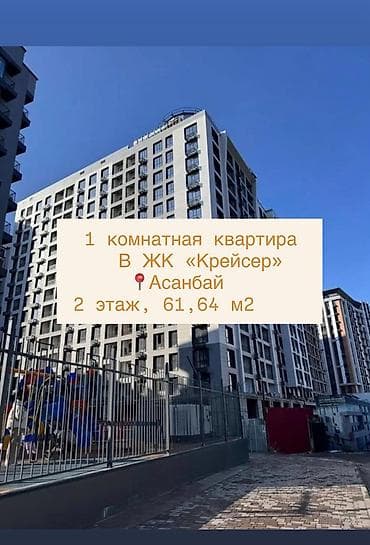 эмарк: 1 комната, 61 м², Элитка, 2 этаж — 1