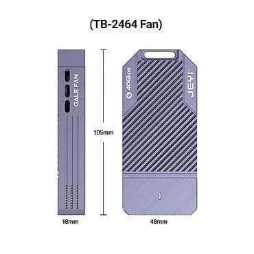 tx3 mini: Кейс для ssd с поддержкой USB4 и Thunderbolt 3, 4, 5 Корпус JEYI с — 2