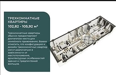 продаю дом азия мол: 3 комнаты, 103 м², Элитка, 2 этаж, ПСО (под самоотделку) — 10