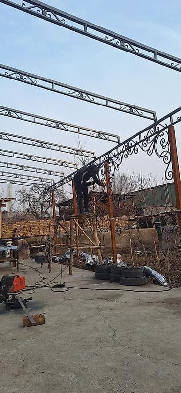 купить сарай: Навес, Арочный, Металл, Поликарбонат, Установка — 1