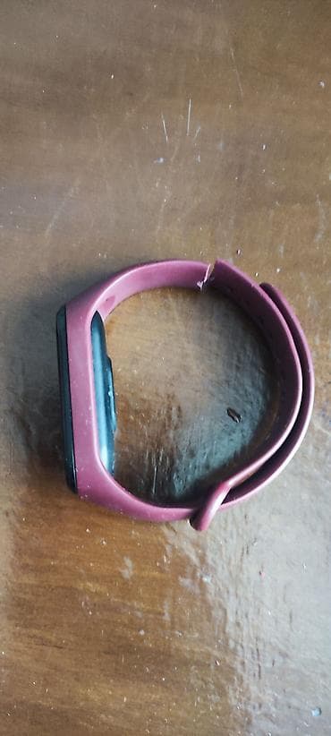 смарт: Фитнес-браслет Xiaomi Mi Band в бордовом силиконовом ремешке — 5