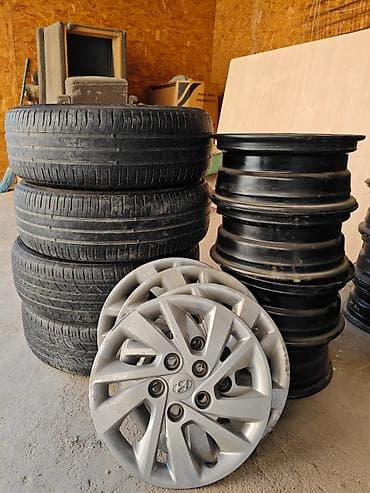 Колеса в сборе 195 / 65 / R 15, Лето, Б/у, Комплект, Легковые, Железные, отверстий - 5