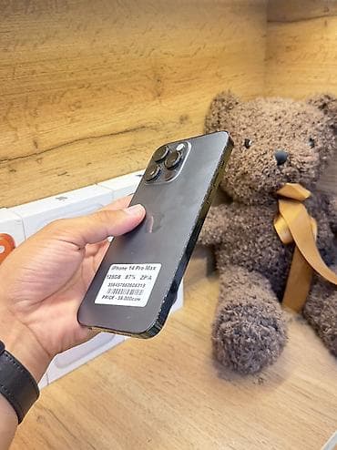 iphone 14 pro max купить бу: IPhone 14 Pro Max, Б/у, 128 ГБ, Графит, Защитное стекло, Зарядное устройство, Коробка, В рассрочку, 87 % — 4