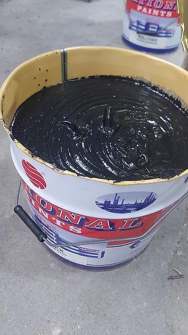 кафельщики токмок: Покраска гаражей мастикой (Бишкек) - Нанесение мастики — 1