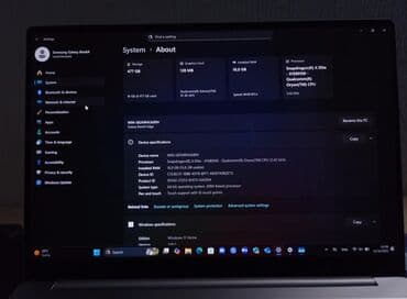 борт компьютер: Ноутбук, Samsung, 16 ГБ ОЗУ, Snapdragon X Elite, 16 ", Новый, Для несложных задач, память SSD — 6