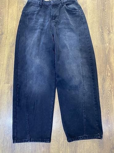 mind error jeans: Джинсы, Бэгги, Средняя талия, Вареные, L — 4