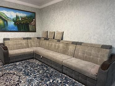 кухонные уголок новый: Комплект мягкой мебели, Б/у, цвет - Бежевый — 2