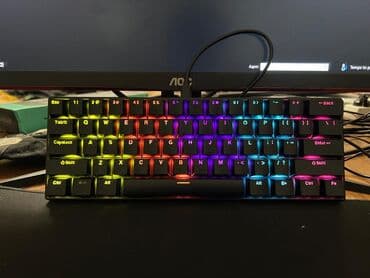 компьютерные мыши zelotes: Клавиатура, Механическая, Проводное подключение, Размер: 60% — 1