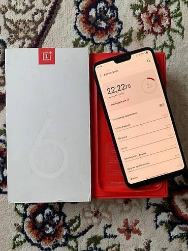 ванплас: OnePlus 6, Б/у, 128 ГБ, цвет - Черный, 2 SIM — 2