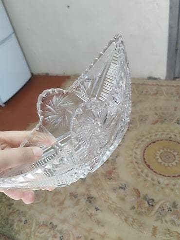 конфетницу: Хрустальные советские лодочки конфетницы, антиквариат 3 штукчи 9000 — 1