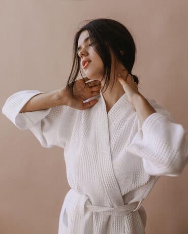 домашние халаты больших размеров: Вафельные халаты отличного качество 100%хлопок приятные к телу оптом и — 15