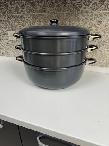 ️Большая Мантоварка примерно на 45 -50 шт. Очень удобная, не высокая