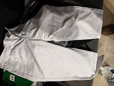 nike tech: Белые мужские брюки, штаны . - Цвет: белый, однотонные - Посадка — 2