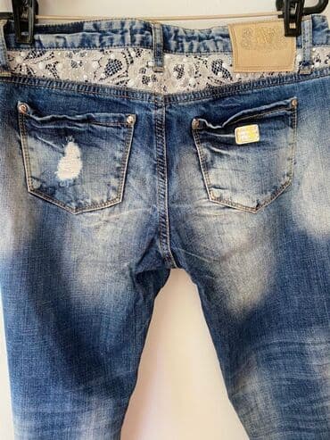 срочно продаю в связи с переездом: Стильные рваные джинсы р.27 от французского бренда, мягкие и очень — 7