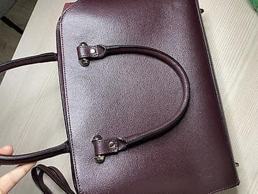 Кошельки, портмоне: Набор женских сумок (4 шт.) 1) Бордовая кожаная сумка (Genuine — 3