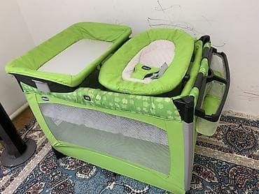 chicco манеж: Манеж-колыбель Chicco 3-в-1, зеленый Функциональный комплект для — 3