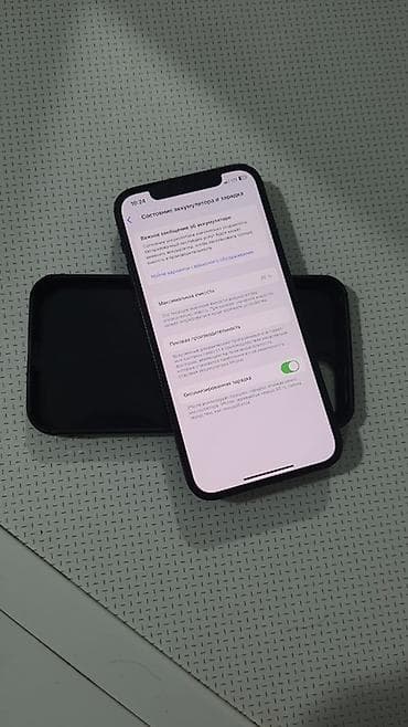 наушник буу: IPhone 12, Колдонулган, 64 ГБ, Кара, Каптама, 76 % — 2