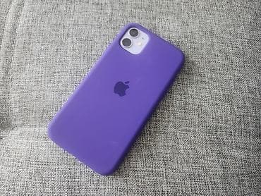iphone 1e: IPhone 11, Б/у, 128 ГБ, Deep Purple, Чехол, 100 % — 1