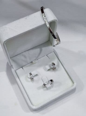 самые красивые свадебные платья в мире: Серебряный Набор+ браслет Карьтие Дизайн Италия Серебро 925 пробы — 17