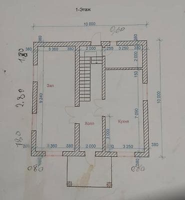 кызыл таш: Продаётся недостроенный одноэтажный кирпичный дом с плоской крышей из — 6