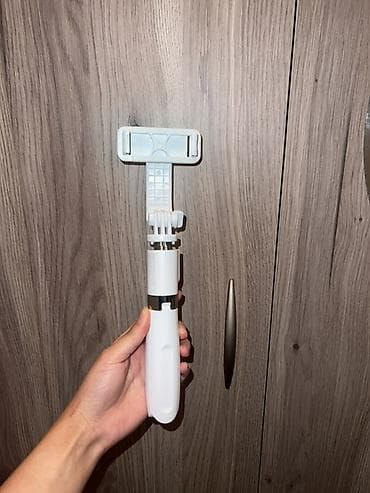 Универсальная селфи-палка-трипод 2‑в‑1, белая. - Два режима: ручная