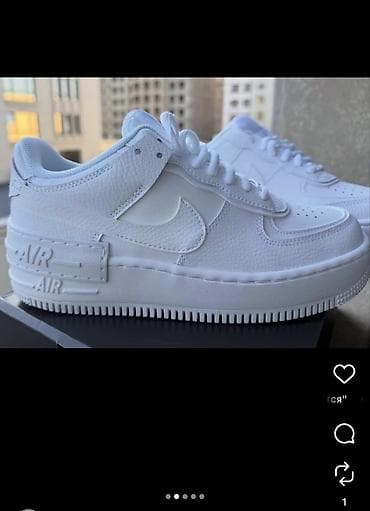 Айымдардын бут кийими: Кроссовкалар, 37.5, 38, Nike, Жаңы, түсү - Ак, Өзү алып кетүү, Акылуу жеткирүү — 2