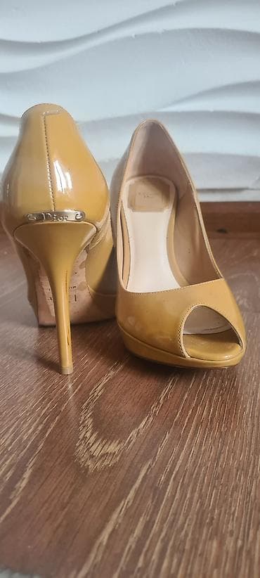 туфи: Туфли, 37, Dior, Б/у, цвет - Желтый, Самовывоз — 2