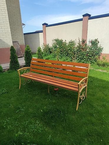 банкетка бу: Скамейка Металл, Со спинкой, Без крыши — 1
