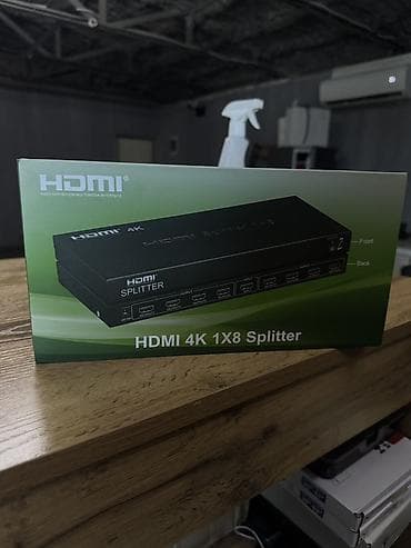 Стол компьютерлери жана комлектөөчүлөр: HDMI 4K 1x8 Splitter — распределитель сигнала HDMI с одним входом и — 1