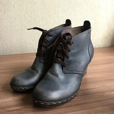 Сапоги: Сапоги, 38, Tamaris, Б/у, цвет - Синий, Самовывоз, Платная доставка — 3