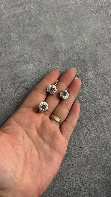 набор золота: Комплект ягодка 583 пробы СССР Размеи кольца 17,7-18 Вес 12 грамм — 1