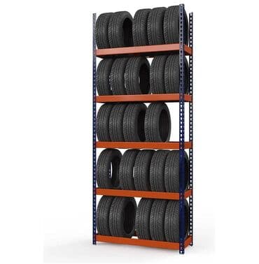 оборудование для шиномонтажа грузовых автомобилей: Стеллаж металлический Профи-Т для шин 3000x1240x500 (5 уровней) — 1