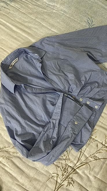 Набор женских вещей: 1) Рубашка ZARA - Цвет: голубой с тонкой белой