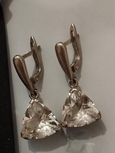 Серебряные серьги, Проба 925, Женские, Б/у