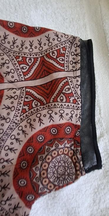 бренд микс: Блуза с этническим принтом - Свободный прямой крой, рукав “летучая — 3