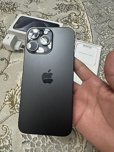 iphone 13 pro max ош: IPhone 15 Pro Max, Б/у, 256 ГБ, Black Titanium, Зарядное устройство, Защитное стекло, Кабель, 94 % — 1