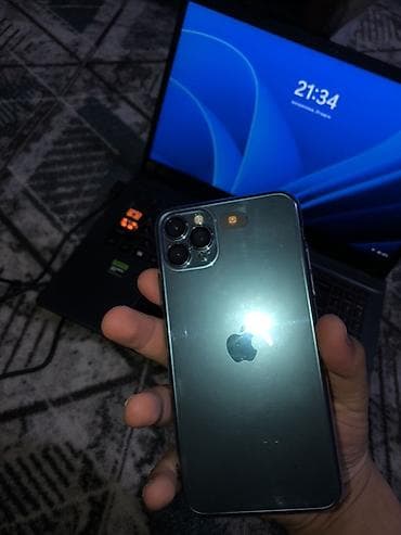 IPhone 11 Pro Max, Б/у, 256 ГБ, Matte Midnight Green, Зарядное устройство, Защитное стекло, Чехол, 100 % at lalafo.kg IPhone 11 Pro Max, Б/у, 256 ГБ, Matte Midnight Green, Зарядное устройство, Защитное стекло, Чехол, 100 %