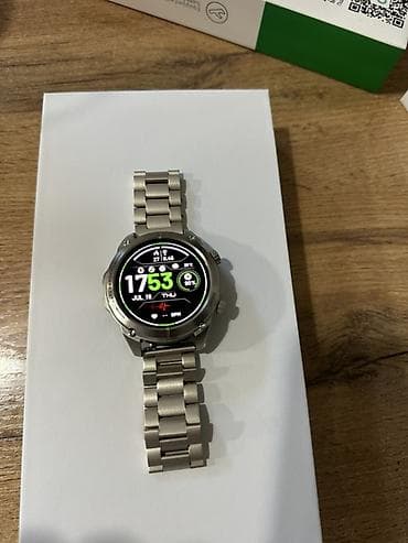 Garmin: Умные часы мощные часы с металлическим браслетом (серебристые) - — 1