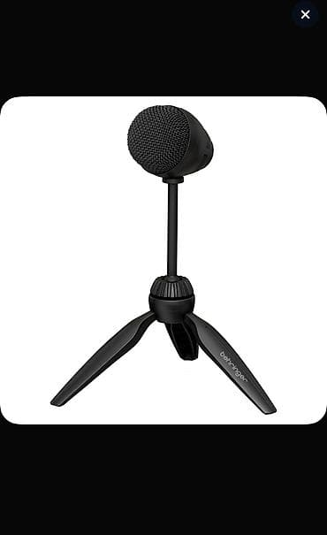 USB-микрофон Behringer с настольным штативом. Пользовались всего
