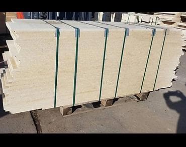 Фасад термо панелдери: Натуральный камень Сары таш травертин — известняк (бежевый) - Форматы — 10