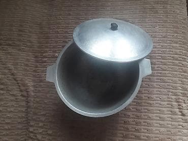 посуда для жаровня: Алюминиевые толстостенные казан 3 литра (Россия) и гусятница 2,5 литра — 2