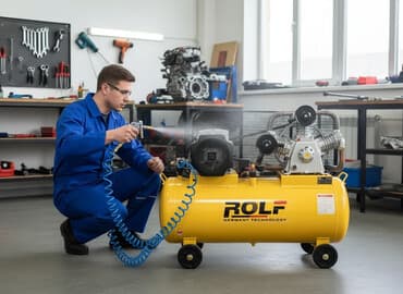 компрессор на аренду: Компрессор воздушный 80 лит Рольф — 1