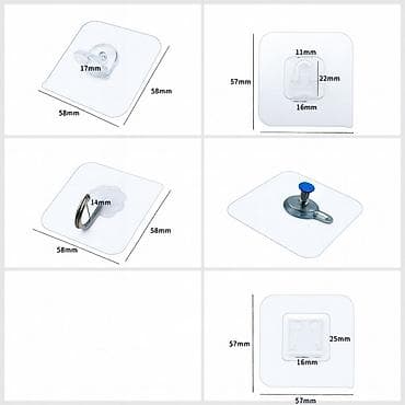 самоклейки для мебели: Крючок многоразовый, волшебный для подвешивания картин без — 1