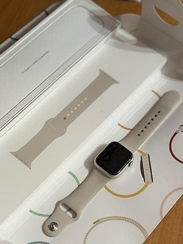 купить часы apple watch: Apple Watch (алюминий, светлый корпус) с ремешком Sport Band в цвете — 4