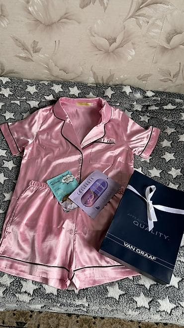 tech fleese: Пижамный комплект женский - Материал: атлас/сатин с легким блеском - — 5