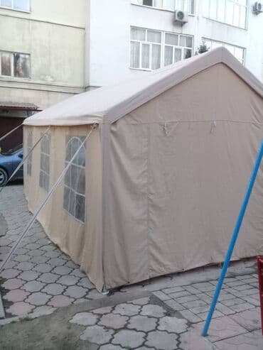 палатка туристическая: Боз үйлөрдү ижаралоо, Каркасы Жыгач, 100 баштан көп, Казан, Идиш-аяк, Полу менен — 12